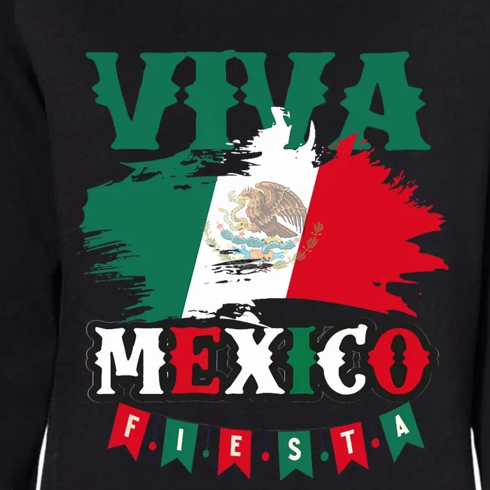 Viva Mexico Mexican Independence Day Womens California Wash Sweatshirt