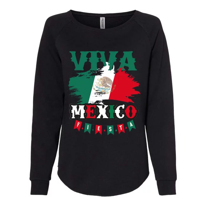 Viva Mexico Mexican Independence Day Womens California Wash Sweatshirt