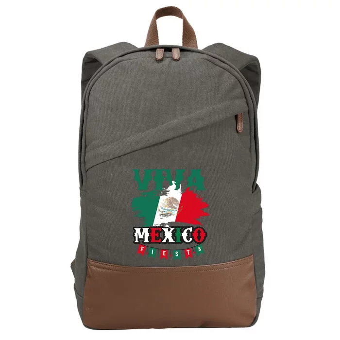 Viva Mexico Mexican Independence Day Cotton Canvas Backpack