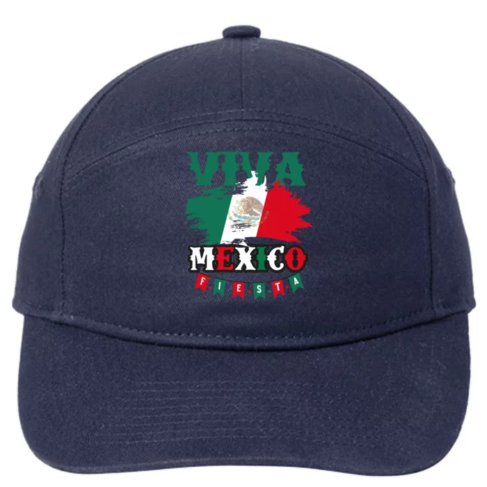 Viva Mexico Mexican Independence Day 7-Panel Snapback Hat