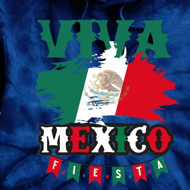 Viva Mexico Mexican Independence Day Tie Dye Hoodie