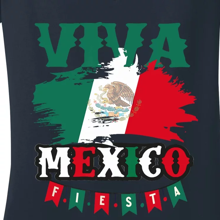 Viva Mexico Mexican Independence Day Women's V-Neck T-Shirt