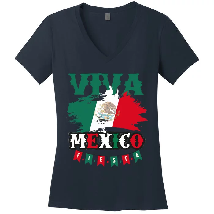 Viva Mexico Mexican Independence Day Women's V-Neck T-Shirt