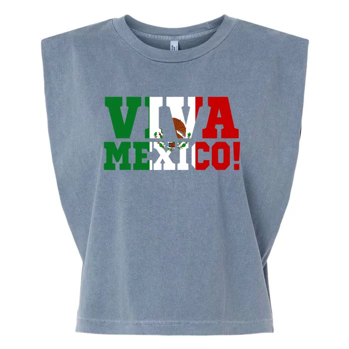 Viva Mexico Mexican Independence Day Garment-Dyed Women's Muscle Tee