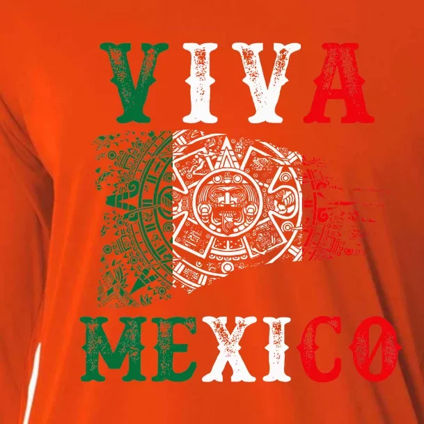 Viva Mexico Mexican Independence Day Cooling Performance Long Sleeve Crew