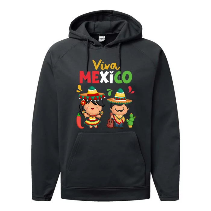 Viva Mexico Maracas Guitar Mexican Independence Performance Fleece Hoodie