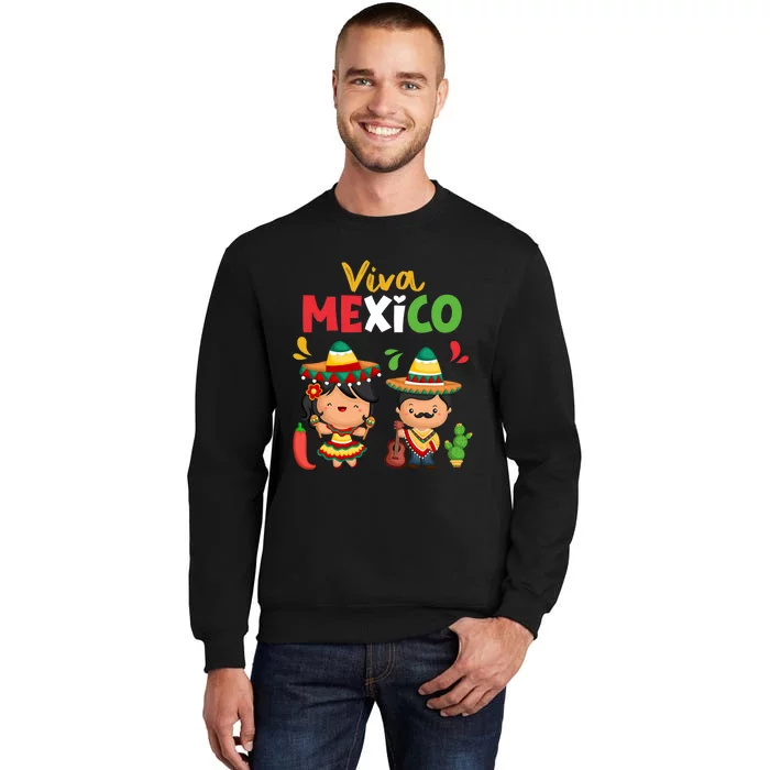 Viva Mexico Maracas Guitar Mexican Independence Sweatshirt