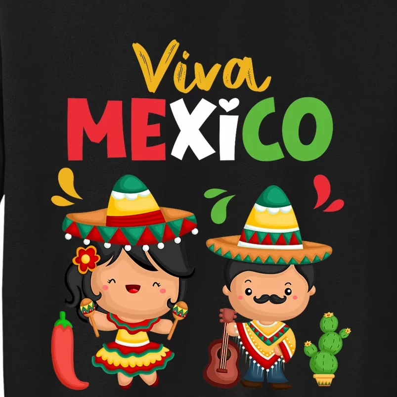 Viva Mexico Maracas Guitar Mexican Independence Sweatshirt