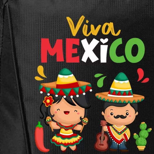 Viva Mexico Maracas Guitar Mexican Independence City Backpack