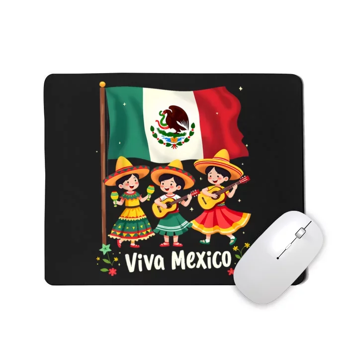 Viva Mexico Mexican Independence Day Guitar Mexico Mousepad