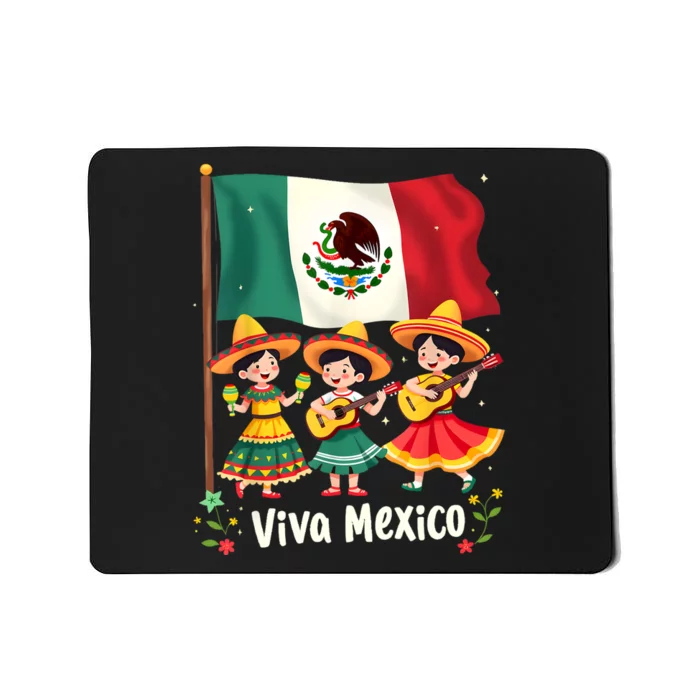 Viva Mexico Mexican Independence Day Guitar Mexico Mousepad