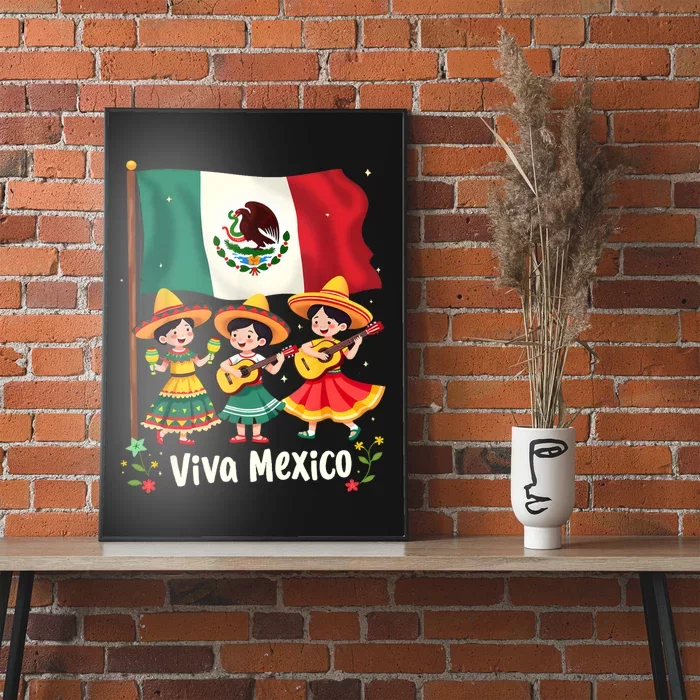 Viva Mexico Mexican Independence Day Guitar Mexico Poster