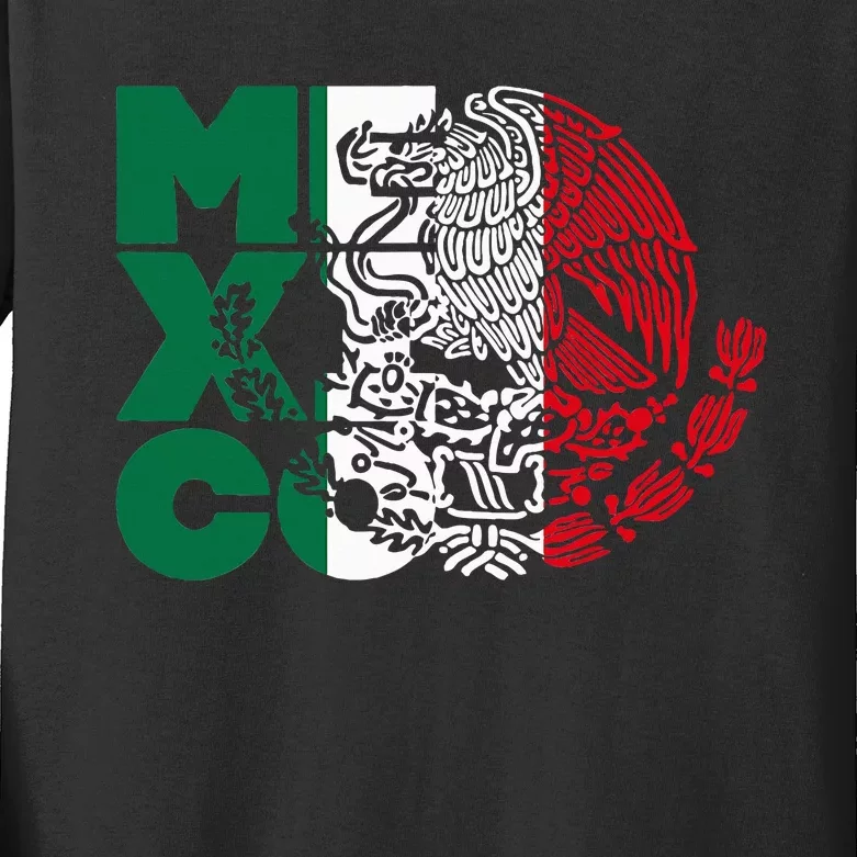 Viva Mexico Mexican Independence Day Kids Long Sleeve Shirt