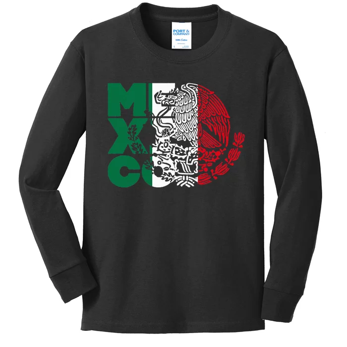 Viva Mexico Mexican Independence Day Kids Long Sleeve Shirt