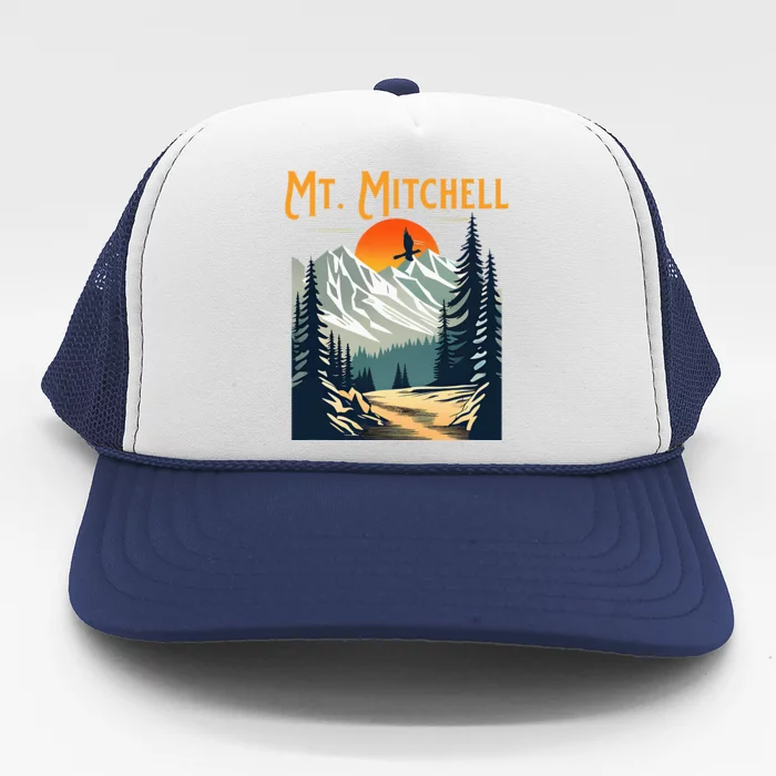 Vintage Mt. Mitchell Souvenir Hiking Trucker Hat