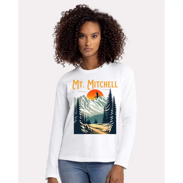 Vintage Mt. Mitchell Souvenir Hiking Womens Cotton Relaxed Long Sleeve T-Shirt