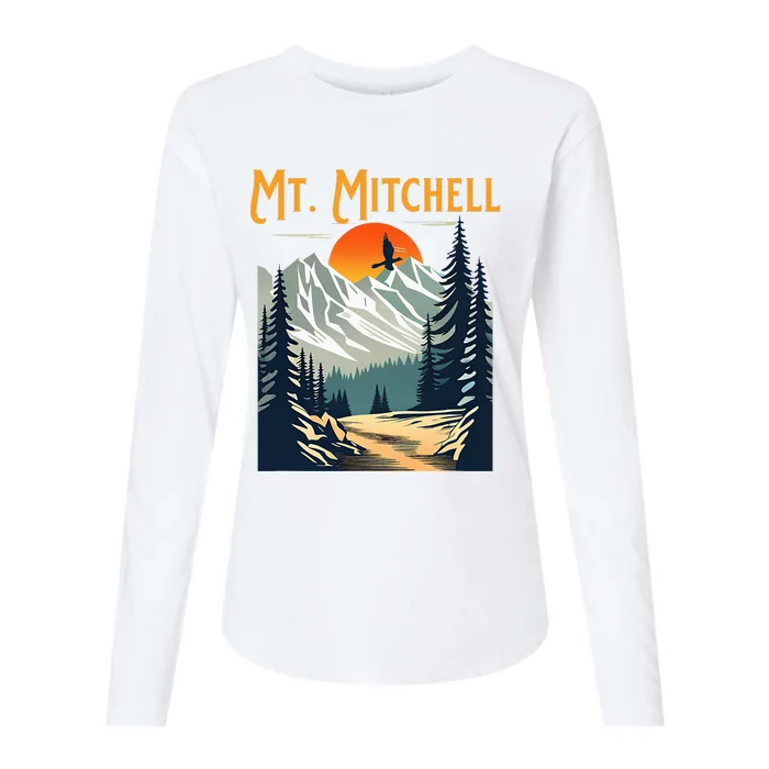 Vintage Mt. Mitchell Souvenir Hiking Womens Cotton Relaxed Long Sleeve T-Shirt