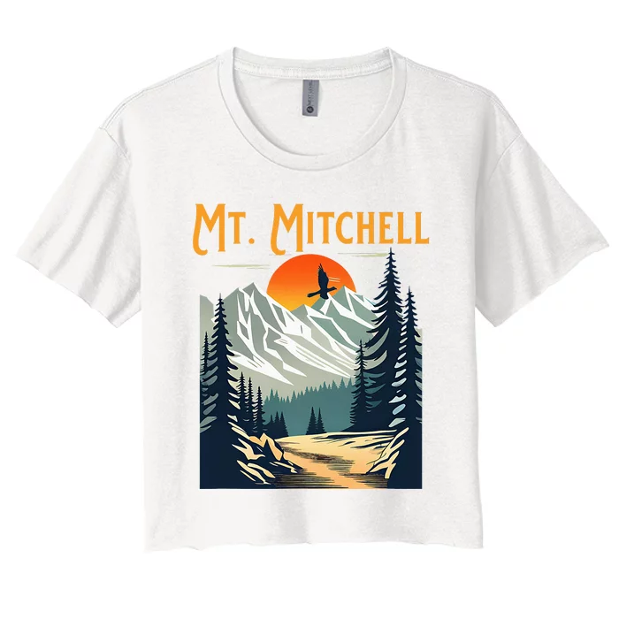 Vintage Mt. Mitchell Souvenir Hiking Women's Crop Top Tee