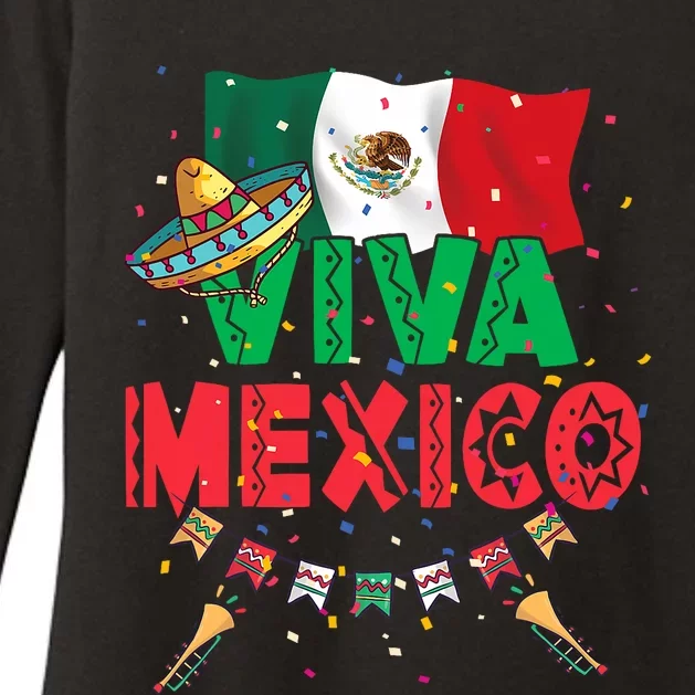 Viva Mexico Mexican Independence Day Independencia De Mexico Womens CVC Long Sleeve Shirt