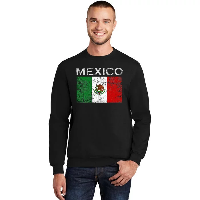 Vintage Mexico Mexican Flag Pride Tall Sweatshirt