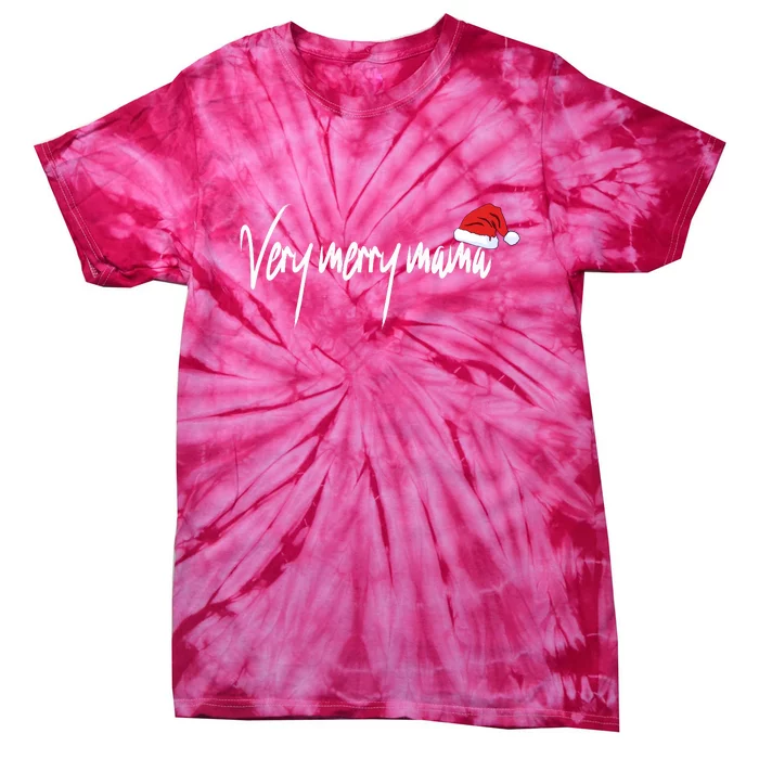 Very Merry Mama | Merry Christmas Tie-Dye T-Shirt