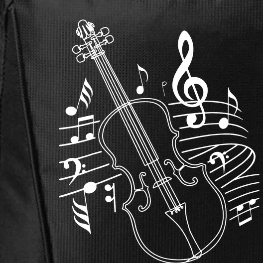 Violin Musical Note Violin Player Violinist Musician City Backpack