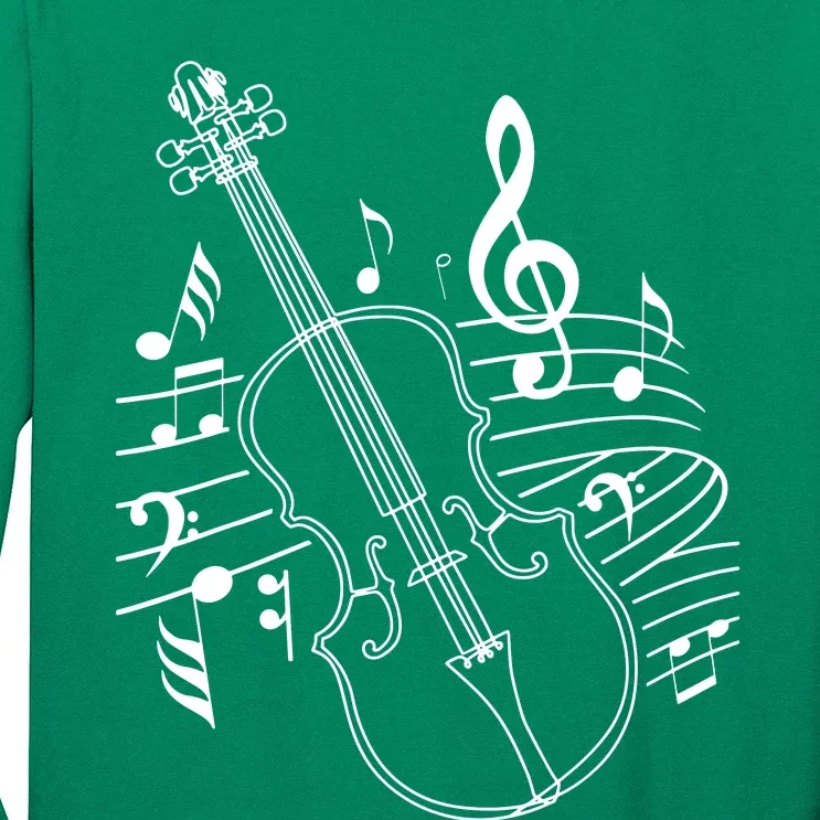 Violin Musical Note Violin Player Violinist Musician Long Sleeve Shirt