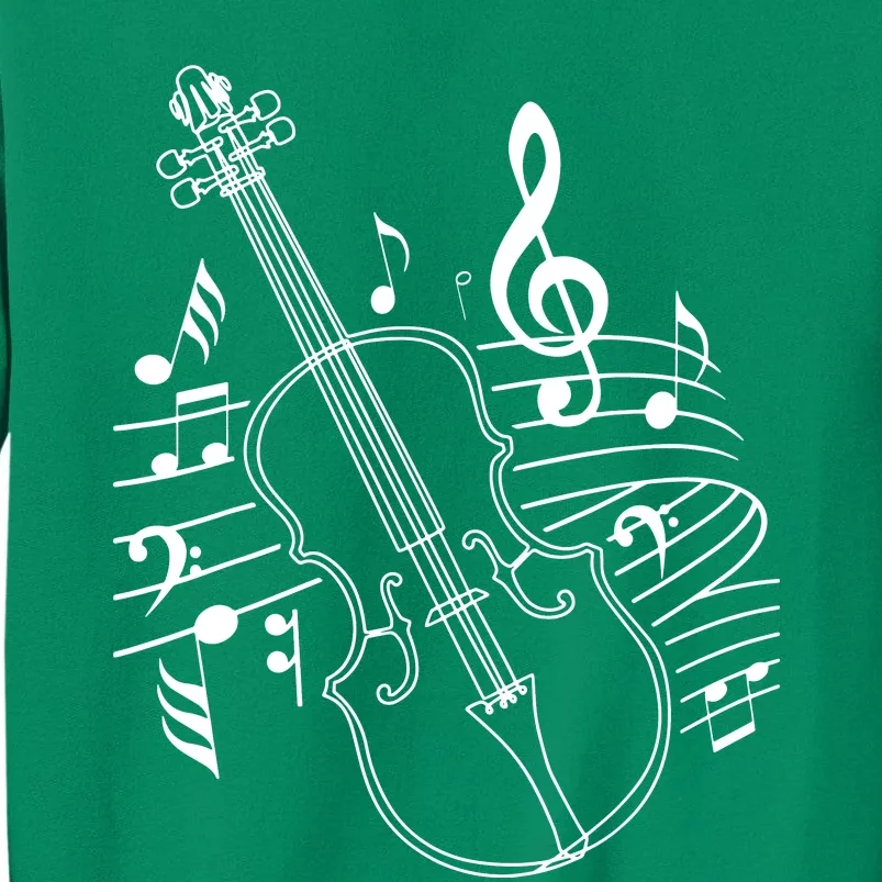 Violin Musical Note Violin Player Violinist Musician Sweatshirt