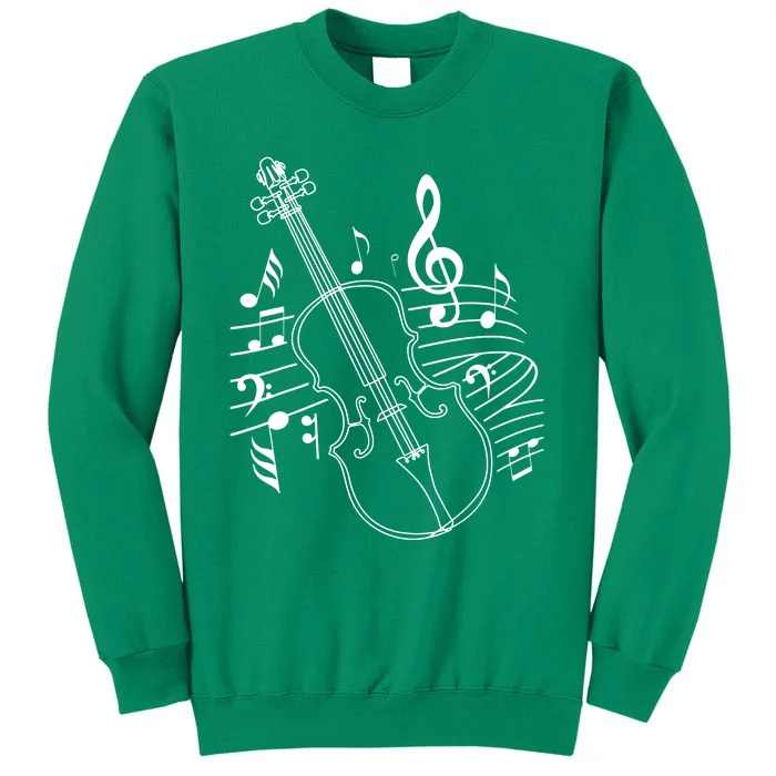 Violin Musical Note Violin Player Violinist Musician Sweatshirt