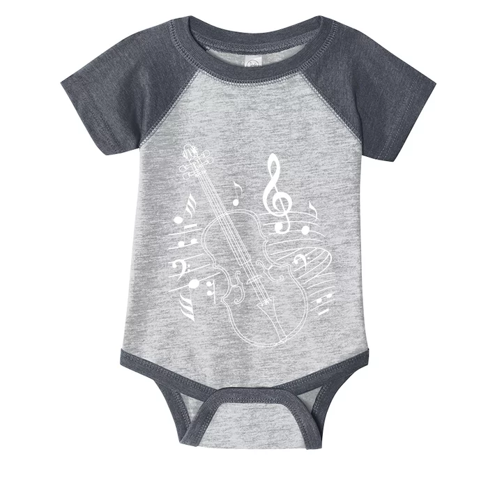 Violin Musical Note Violin Player Violinist Musician Infant Baby Jersey Bodysuit