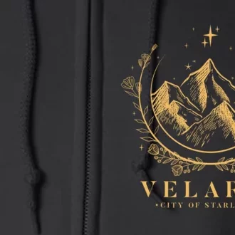 Velaris Mountain Night Sky Stars Full Zip Hoodie