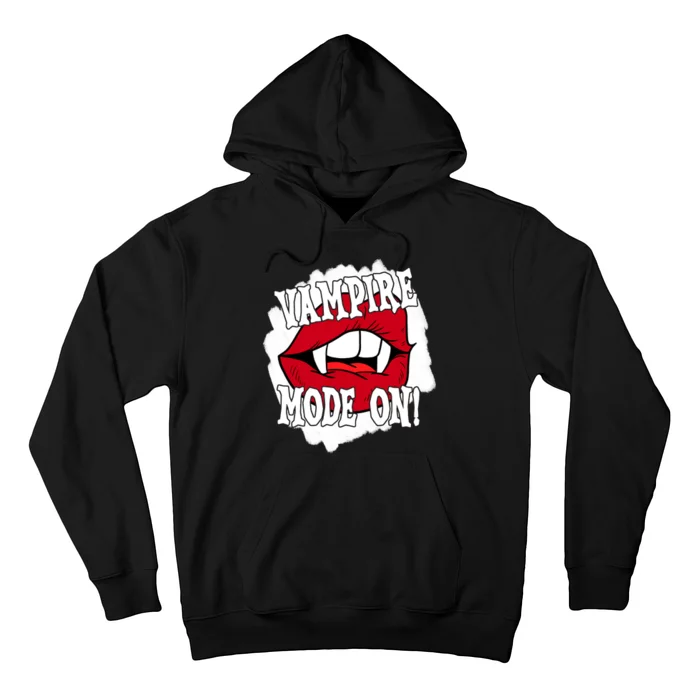 Vampire Mode On Fangs Lips Halloween Hoodie