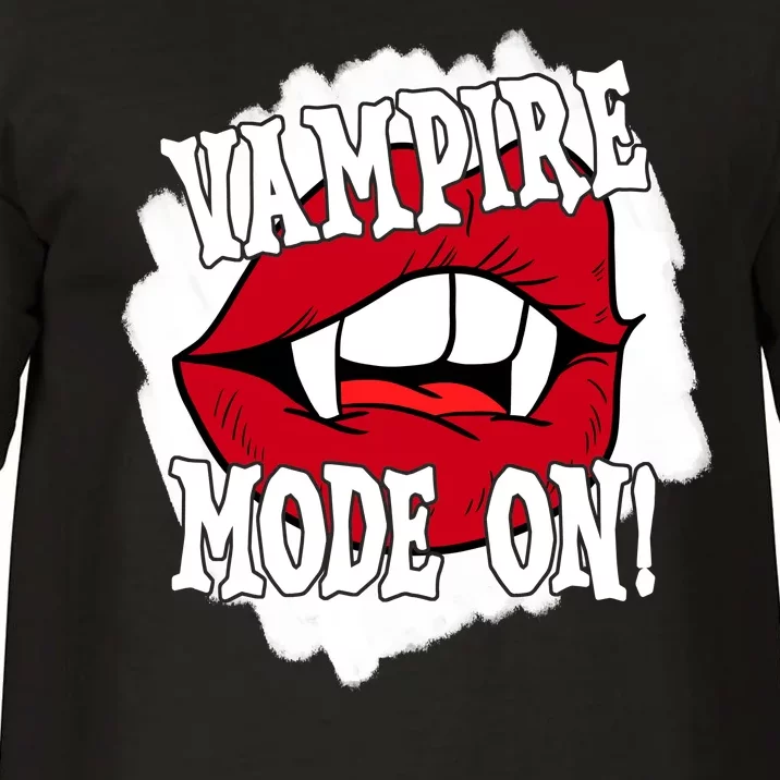 Vampire Mode On Fangs Lips Halloween Comfort Colors T-Shirt