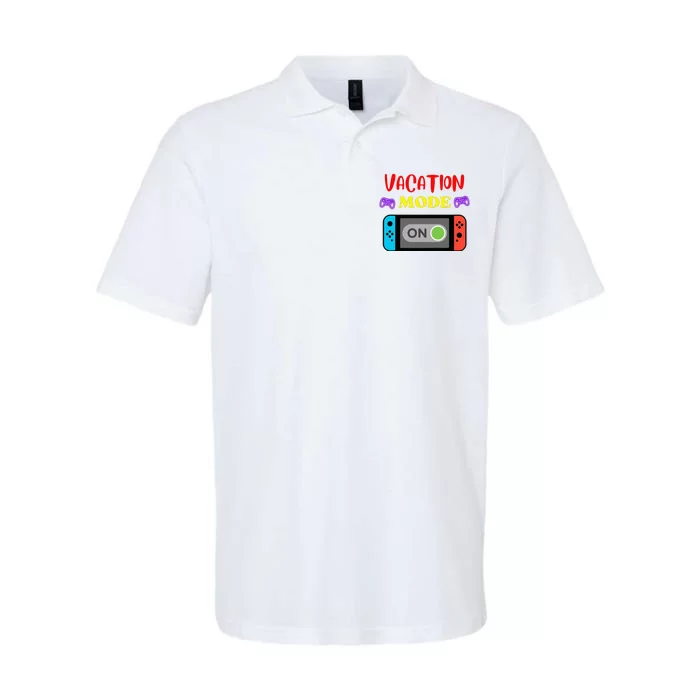 Vacation Mode On Gamer Softstyle Adult Sport Polo