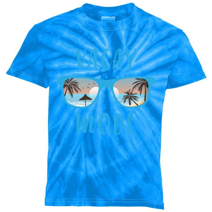 Vacay Mode On Designs For Tourist Beach Gift Kids Tie-Dye T-Shirt