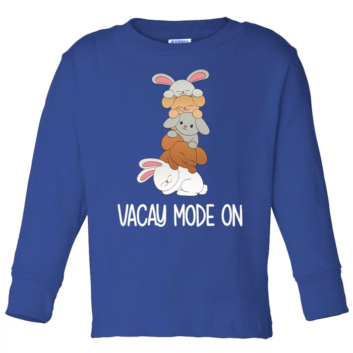 Vacay Mode On Kawaii Bunny Kawaii Rabbit Gift Toddler Long Sleeve Shirt