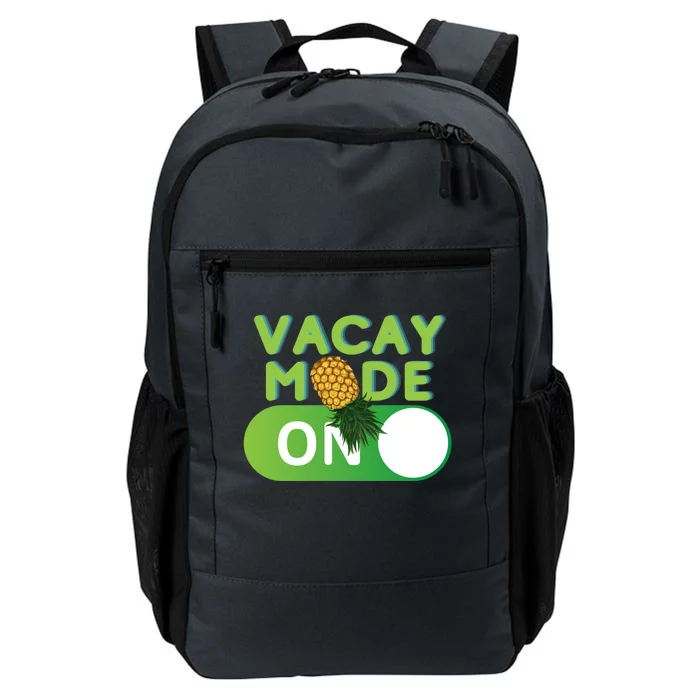 Vacay Mode On Retro Swinger Upside Down Pineapple Cool Gift Daily Commute Backpack