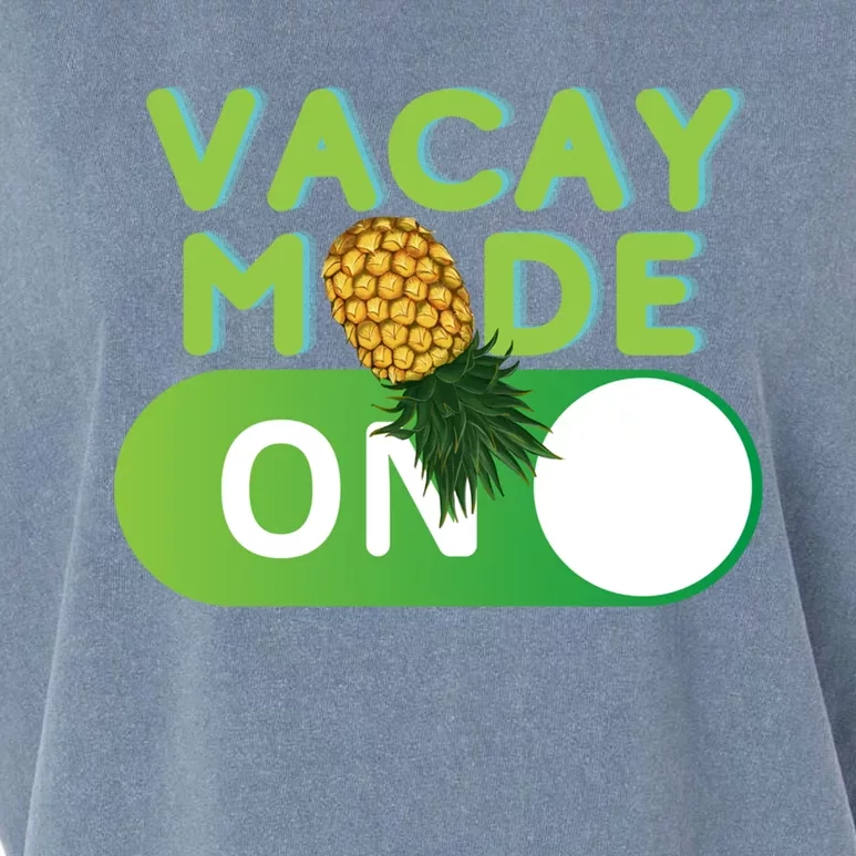 Vacay Mode On Retro Swinger Upside Down Pineapple Cool Gift Garment-Dyed Women's Muscle Tee