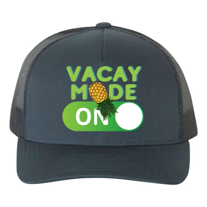 Vacay Mode On Retro Swinger Upside Down Pineapple Cool Gift Yupoong Adult 5-Panel Trucker Hat