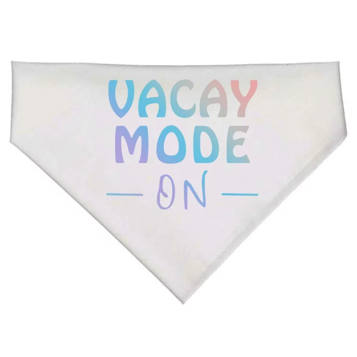 Vacay Mode On Summer Vacation Teacher Or Student Tee Gift USA-Made Doggie Bandana