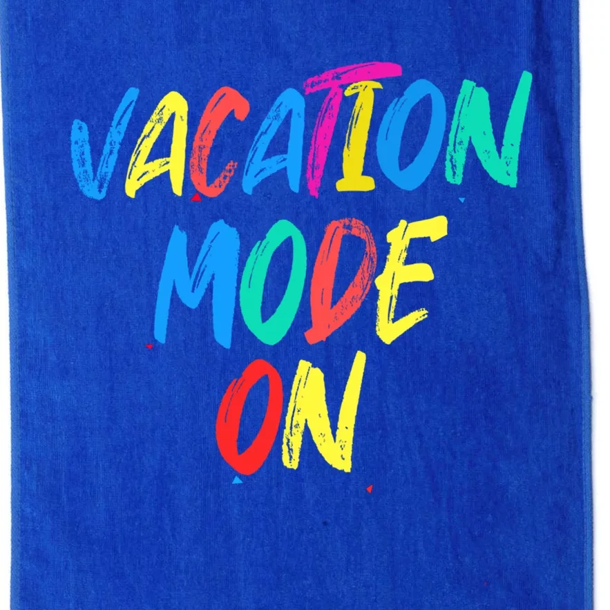 Vacation Mode On Camping Gift Platinum Collection Golf Towel