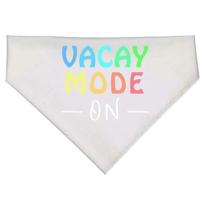 Vacay Mode On Summer Vacation Teacher Or Student Tee Gift USA-Made Doggie Bandana