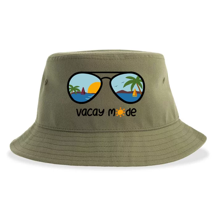 Vacay Mode On The Beach Cute Gift Sustainable Bucket Hat