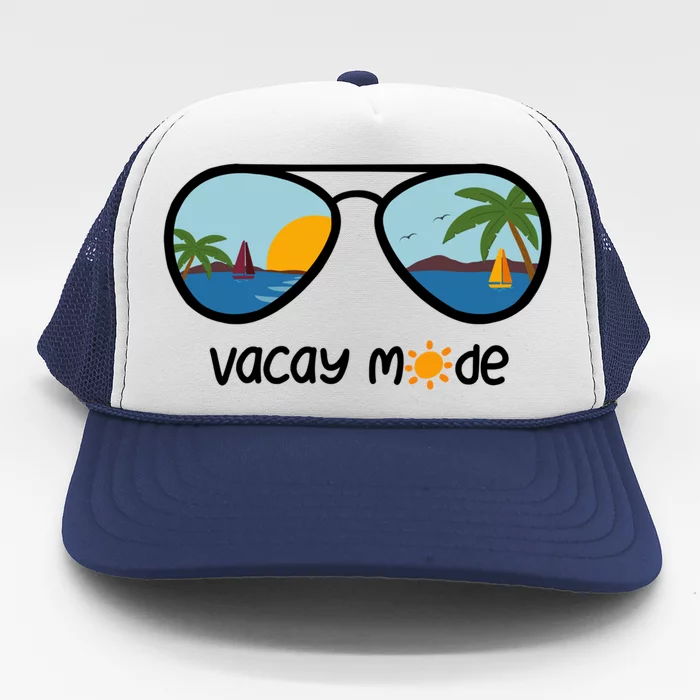 Vacay Mode On The Beach Cute Gift Trucker Hat