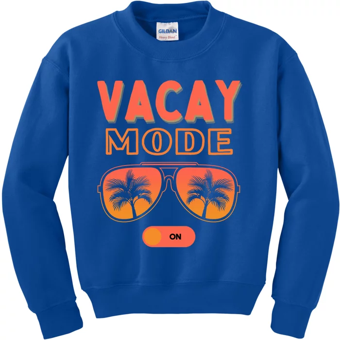 Vacay Mode On Tropical Summer Vacation Group Family Tees Gift Kids Sweatshirt