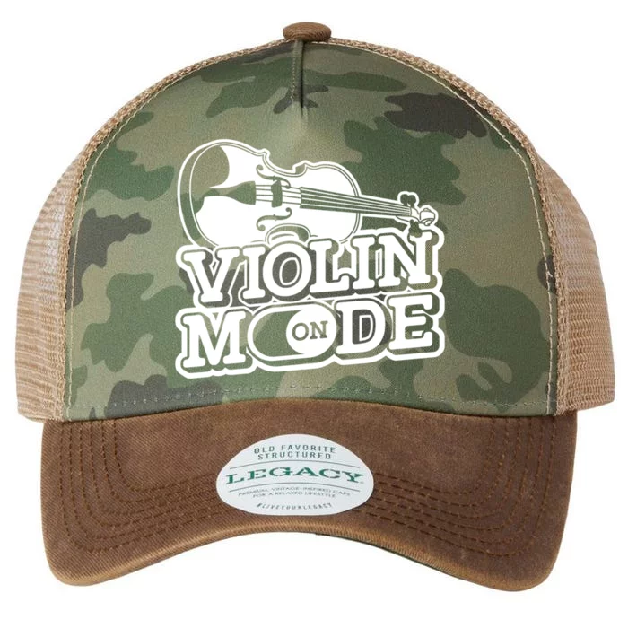 Violin Mode On Gift Musician Fiddle Player Orchestra Violinist Sweatshir Legacy Tie Dye Trucker Hat