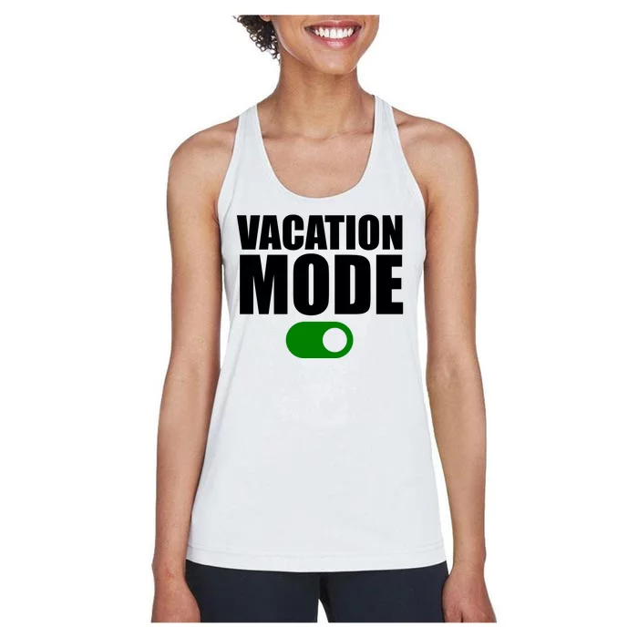 Vacation Mode On Women's Racerback Tank