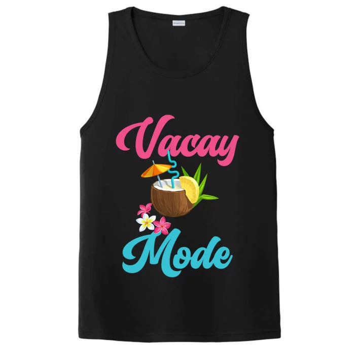 Vacay Mode On Pineapple Vibes Couple Matching Teacher Summer Gift Performance Tank