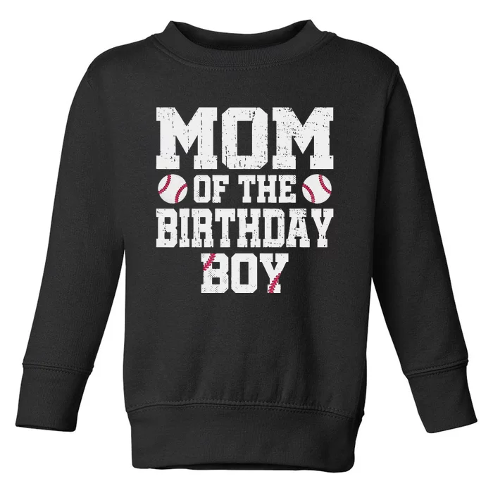 vintage Mom of the Birthday  Baseball Jersey Toddler Sweatshirt