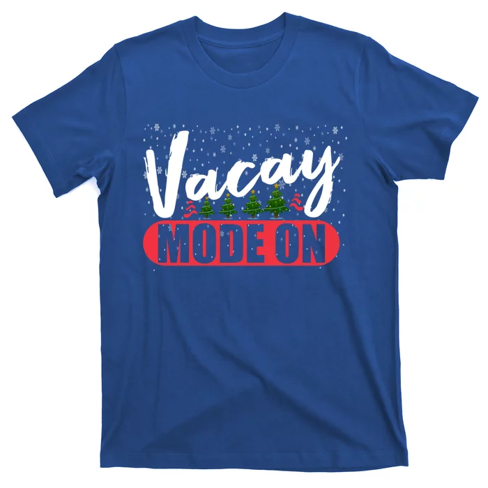 Vacay Mode On Xmas Break Math Preschool Teacher Christmas Cool Gift T-Shirt